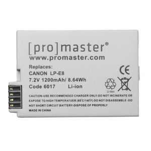 ProMaster LP-E8 XtraPower Lithium Ion Replacement Battery for Canon at PROCAM | procam.com