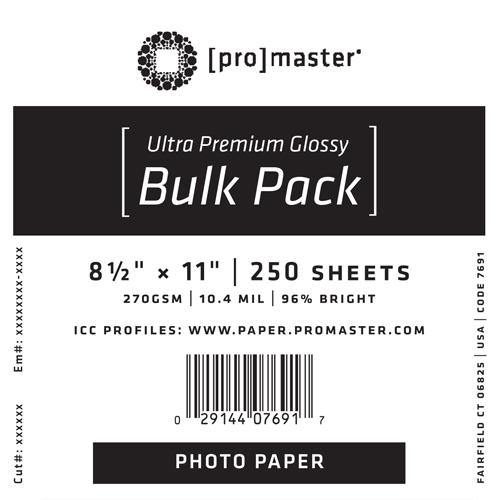 ProMaster Ultra Premium Glossy Paper - 8.5 x 11'' - 250 Sheets | PROCAM
