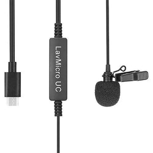 Saramonic LavMicro-UC Omnidirectional Lavalier Mic for USB Type-C Devices with Signal Converter at PROCAM | procam.com
