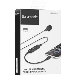 Saramonic LavMicro-UC Omnidirectional Lavalier Mic for USB Type-C Devices with Signal Converter at PROCAM | procam.com