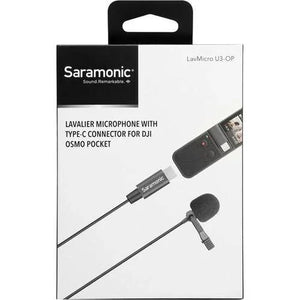 Saramonic Omni Clip-On Lav Mic for DJI Osmo Pocket with 6.6' Cable and USB-C Connector at PROCAM | procam.com