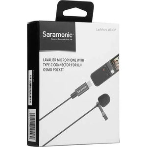 Saramonic Omni Clip-On Lav Mic for DJI Osmo Pocket with 6.6' Cable and USB-C Connector at PROCAM | procam.com