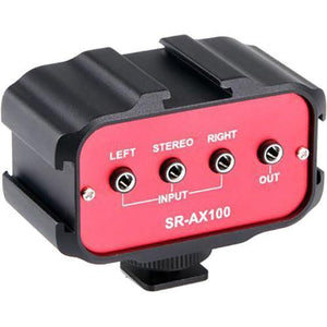 Saramonic SR-AX100 Passive 2-Channel Audio Adapter for DSLR Cameras at PROCAM | procam.com