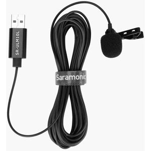 Saramonic SR-ULM10L Omnidirectional USB Lavalier Microphone (19.7' Cable) at PROCAM | procam.com