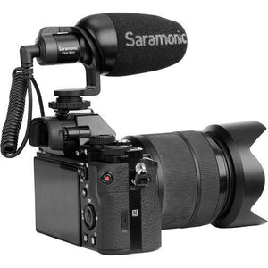 Saramonic Vmic Mini Ultra-Compact Camera-Mount Shotgun Microphone for DSLR Cameras and Smartphones at PROCAM | procam.com