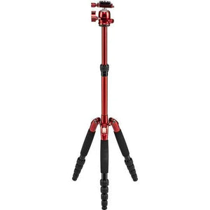 Sirui T-005RK T-0S Series Travel Tripod with B-00 Ball Head (Red, Aluminum) at PROCAM | procam.com