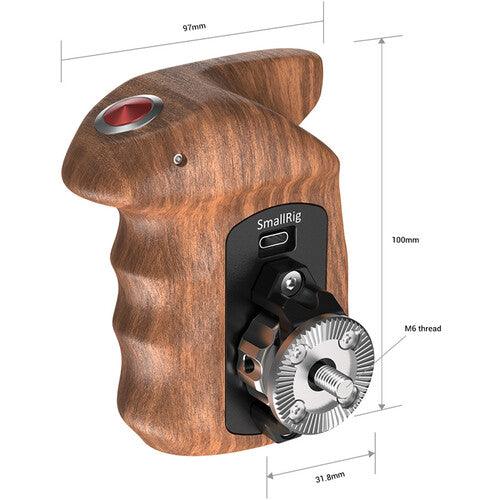 SmallRig Right-Side Wooden Handgrip with USB Start/Stop for Sony Mirrorless | PROCAM