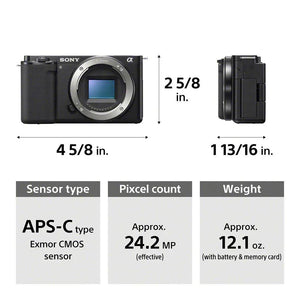 Sony ZV-E10 Mirrorless Camera with 16-50mm Lens (Black) at PROCAM | procam.com