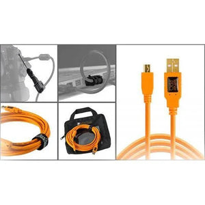 Tether Tools Starter Tethering Kit with USB 2.0 Mini-B 5-Pin Cable (Orange) at PROCAM | procam.com