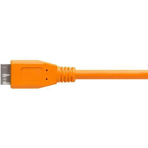 Tether Tools TetherPro USB Type-C Male to Micro-USB 3.0 Type-B Male Cable (15', Orange) at PROCAM | procam.com
