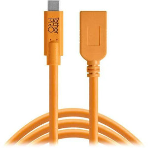 Tether Tools TetherPro USB Type-C to USB Type-A Extension Cable (15', Orange) at PROCAM | procam.com