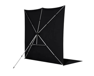 Westcott X-Drop Pro Fabric Backdrop Sweep Kit (Rich Black, 8 x 13') at PROCAM | procam.com