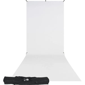 Westcott X-Drop Wrinkle-Resistant Backdrop Kit - High-Key White Sweep (5' x 12') at PROCAM | procam.com