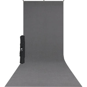 Westcott X-Drop Wrinkle-Resistant Backdrop Kit - Neutral Gray Sweep (5' x 12') at PROCAM | procam.com