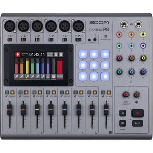 Zoom PodTrak P8 Portable Multitrack Podcast Recorder at PROCAM | procam.com