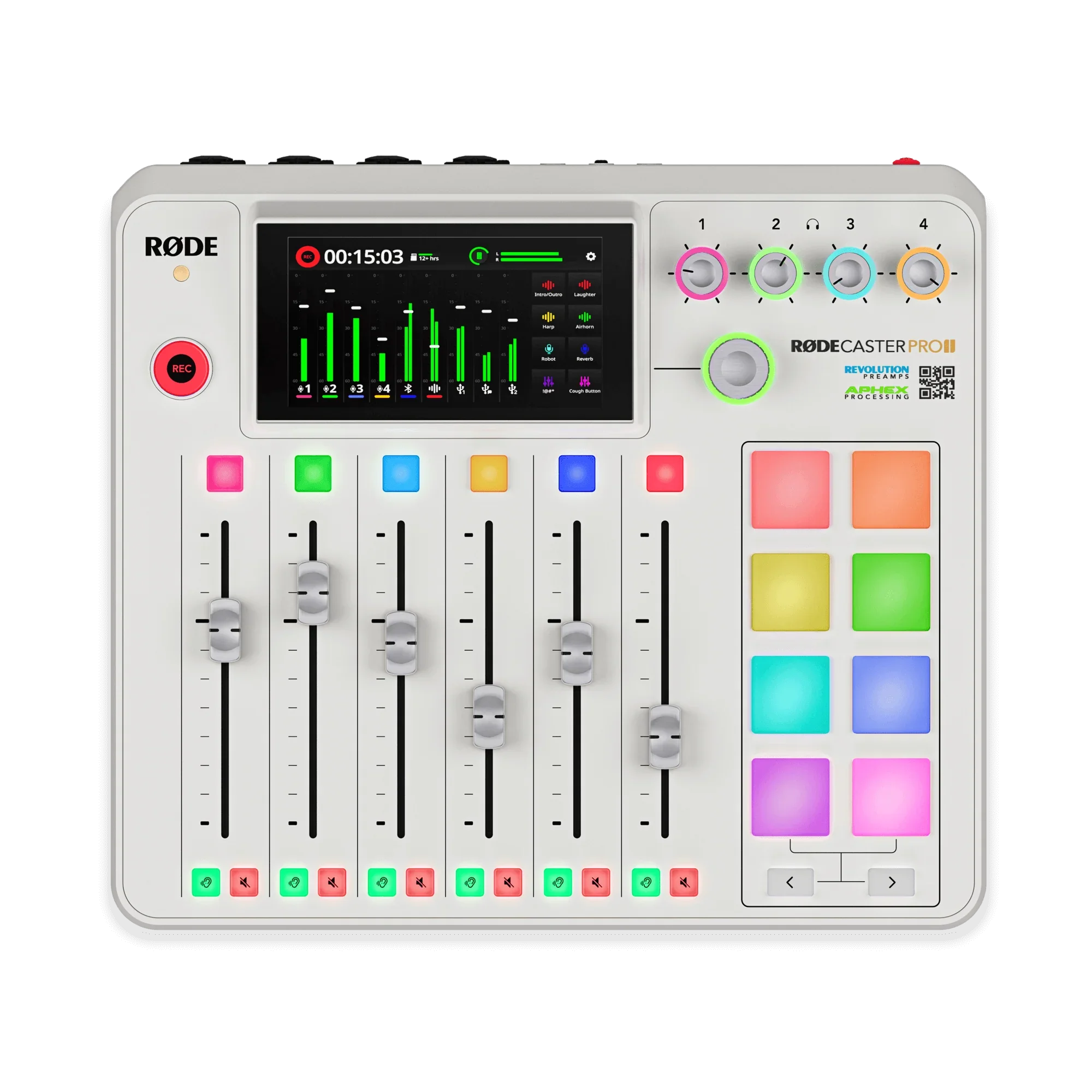 RODE RODECaster Pro II Integrated Audio Production Studio (White) at PROCAM | procam.com