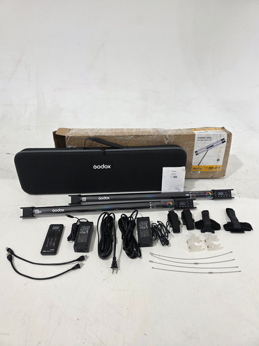 * OPEN BOX GOOD * Godox TL60 Tube Light 2-Light Kit