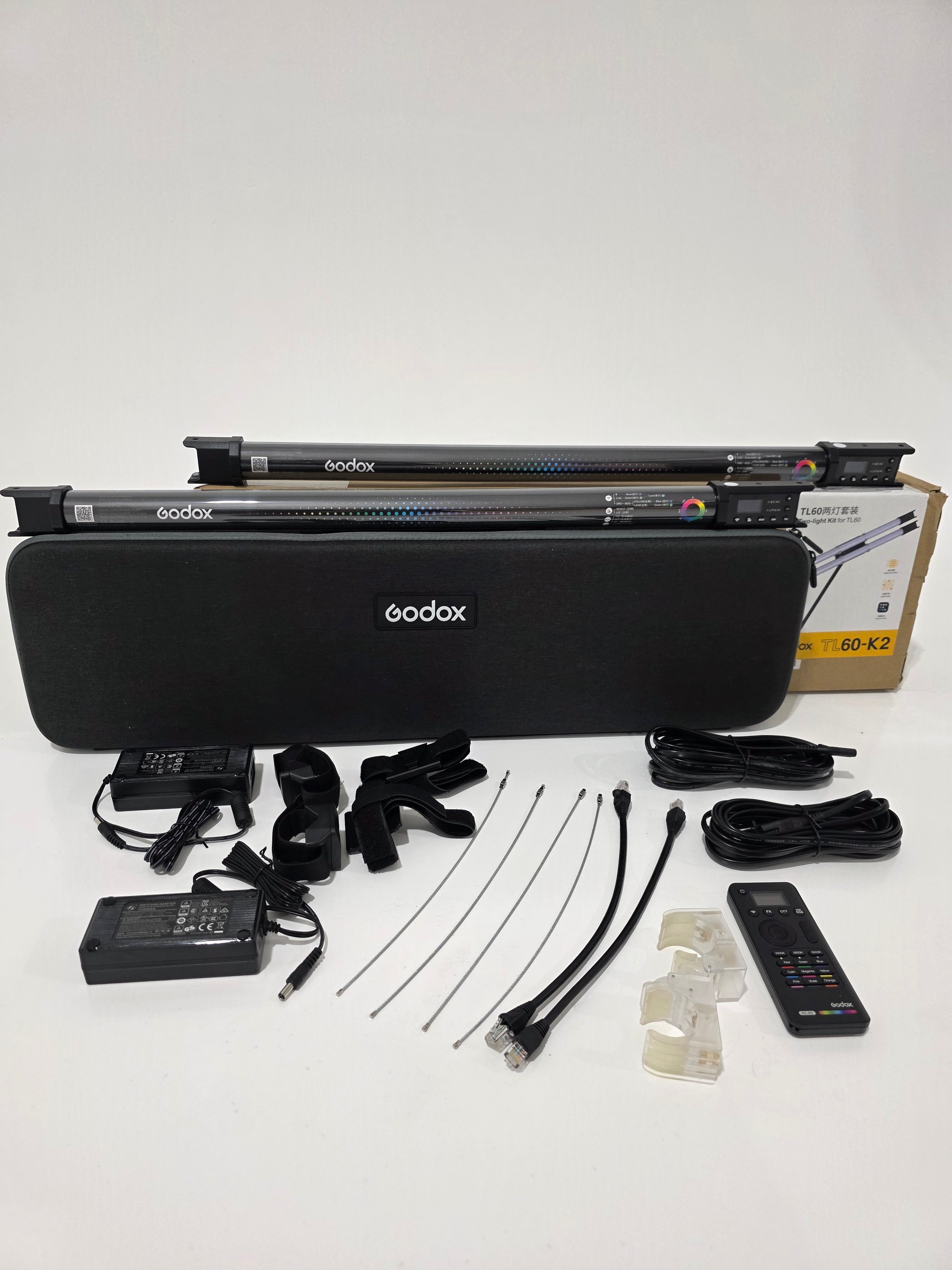 * OPEN BOX EXCELLENT * Godox TL60 Tube Light 2-Light Kit