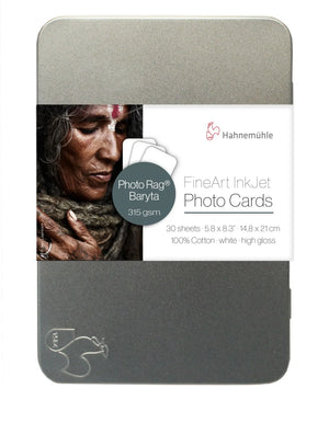Hahnemuhle Photo Rag Baryta FineArt Photo Cards (A5 5.8 x 8.3", 30 Cards) at PROCAM | procam.com