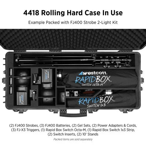 Westcott 4418 Rolling Hard Case for FJ400 2-Light Kit at PROCAM | procam.com
