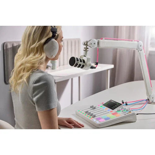 RODE PodMic USB and XLR Dynamic Broadcast Microphone (White) at PROCAM | procam.com