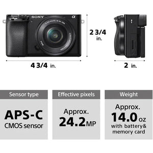 Sony a6100 Mirrorless Digital Camera with 16-50mm and 55-210mm Lenses (v1 Discontinued Model) at PROCAM | procam.com