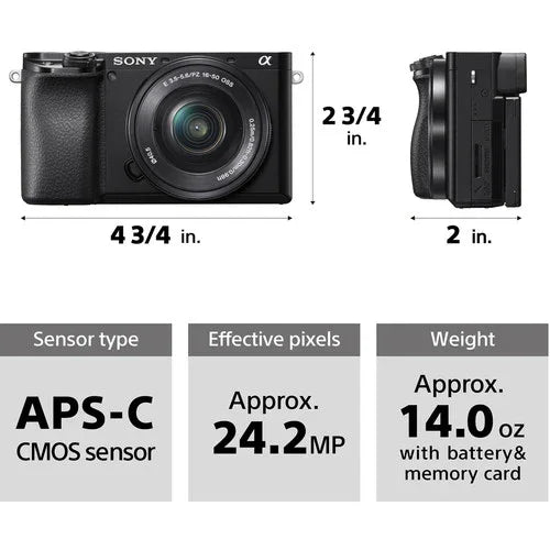 Sony a6100 Mirrorless Digital Camera with 16-50mm and 55-210mm Lenses (v1 Discontinued Model) at PROCAM | procam.com