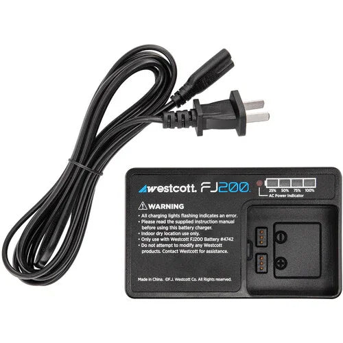 Westcott FJ 200 Battery Charger Cord at PROCAM | procam.com