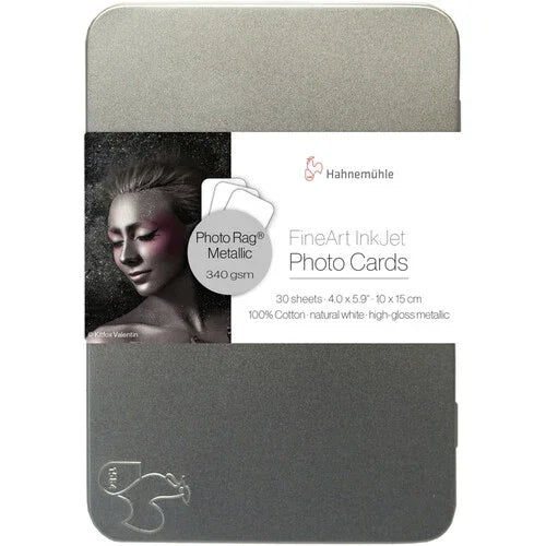 Hahnemuhle Photo Rag¬Æ Metallic 340gsm, 4 x 6 inch, 30 sheets in a tin at PROCAM | procam.com
