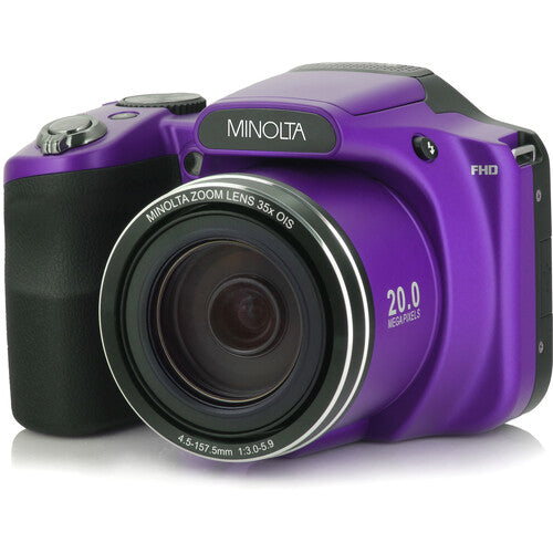 *** OPENBOX *** Minolta MN35Z 20 MP HD Bridge Digital Camera with 35x Optical Zoom (Purple)