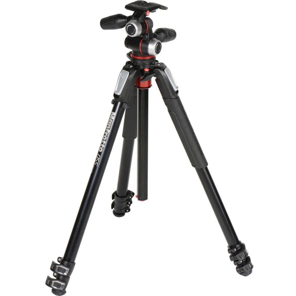 Manfrotto MT055XPRO3-3W Aluminum Tripod with 3-Way Pan/Tilt Head at PROCAM | procam.com