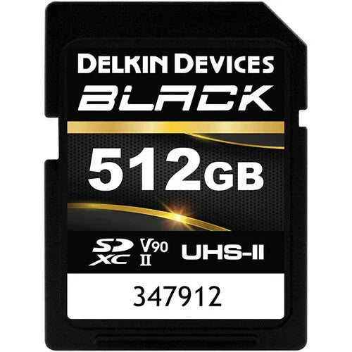Delkin Devices BLACK UHS-II (V90) SDXC Memory Card - 512GB at PROCAM | procam.com