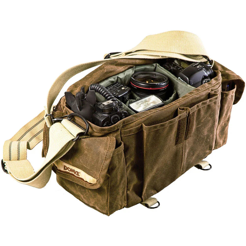 Domke F-2 Canvas Shoulder Bag (RuggedWear Brown) at PROCAM | procam.com