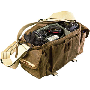 Domke F-2 Canvas Shoulder Bag (RuggedWear Brown) at PROCAM | procam.com