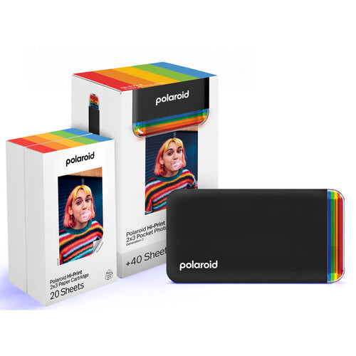 Polaroid Hi·Print 2x3 Pocket Photo Printer Gen 2 (Black) - Starter Bundle