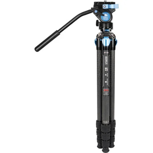 Sirui ST124 4-Section Carbon Fiber Tripod & VA-5 X Fluid Head Kit at PROCAM | procam.com