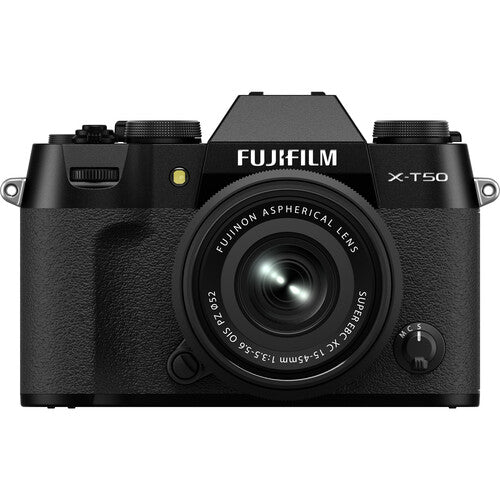 FUJIFILM X-T50 Mirrorless Digital Camera with XC 15-45mm f/3.5-5.6 OIS PZ Lens (Black)