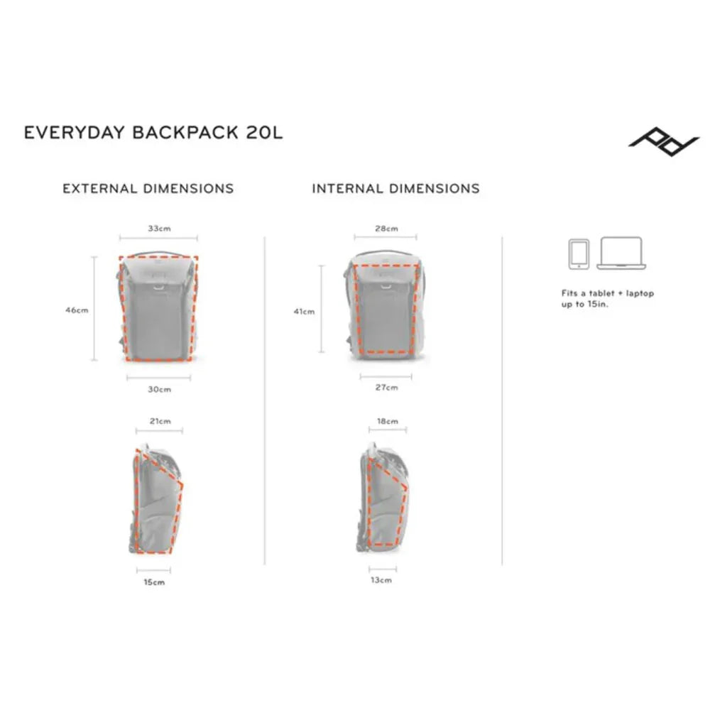 Peak Design Everyday Backpack v2 (20L, Charcoal) at PROCAM | procam.com