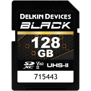 Delkin Devices BLACK UHS-II V60 SDXC Memory Card - 128GB at PROCAM | procam.com