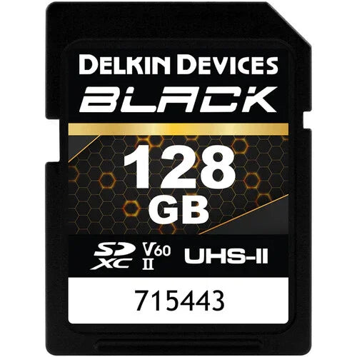 Delkin Devices BLACK UHS-II V60 SDXC Memory Card - 128GB at PROCAM | procam.com