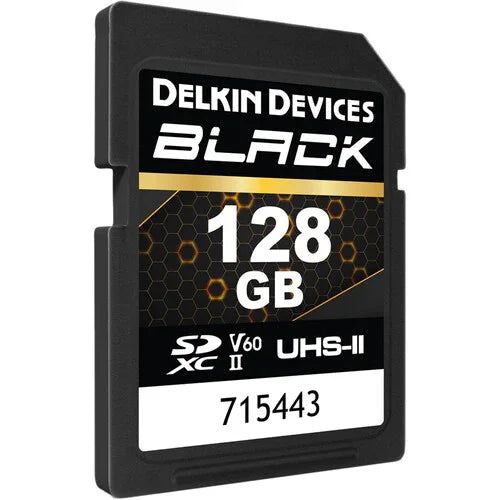 Delkin Devices BLACK UHS-II V60 SDXC Memory Card - 128GB at PROCAM | procam.com