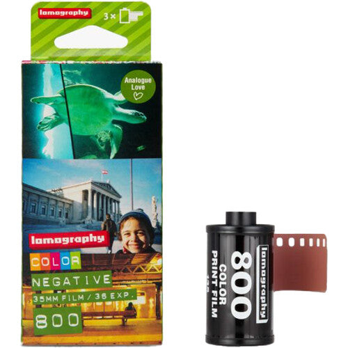 Lomography 800 Color Negative Film (35mm Roll Film, 36 Exposures) 3-Pack