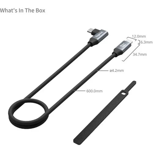 SmallRig USB-C Straight-to-Right Angled Cable (23.6") at PROCAM | procam.com
