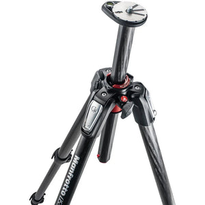 Manfrotto 055 Carbon Fiber 3-Section Tripod with Horizontal Column with XPRO Ball Head Kit at PROCAM | procam.com