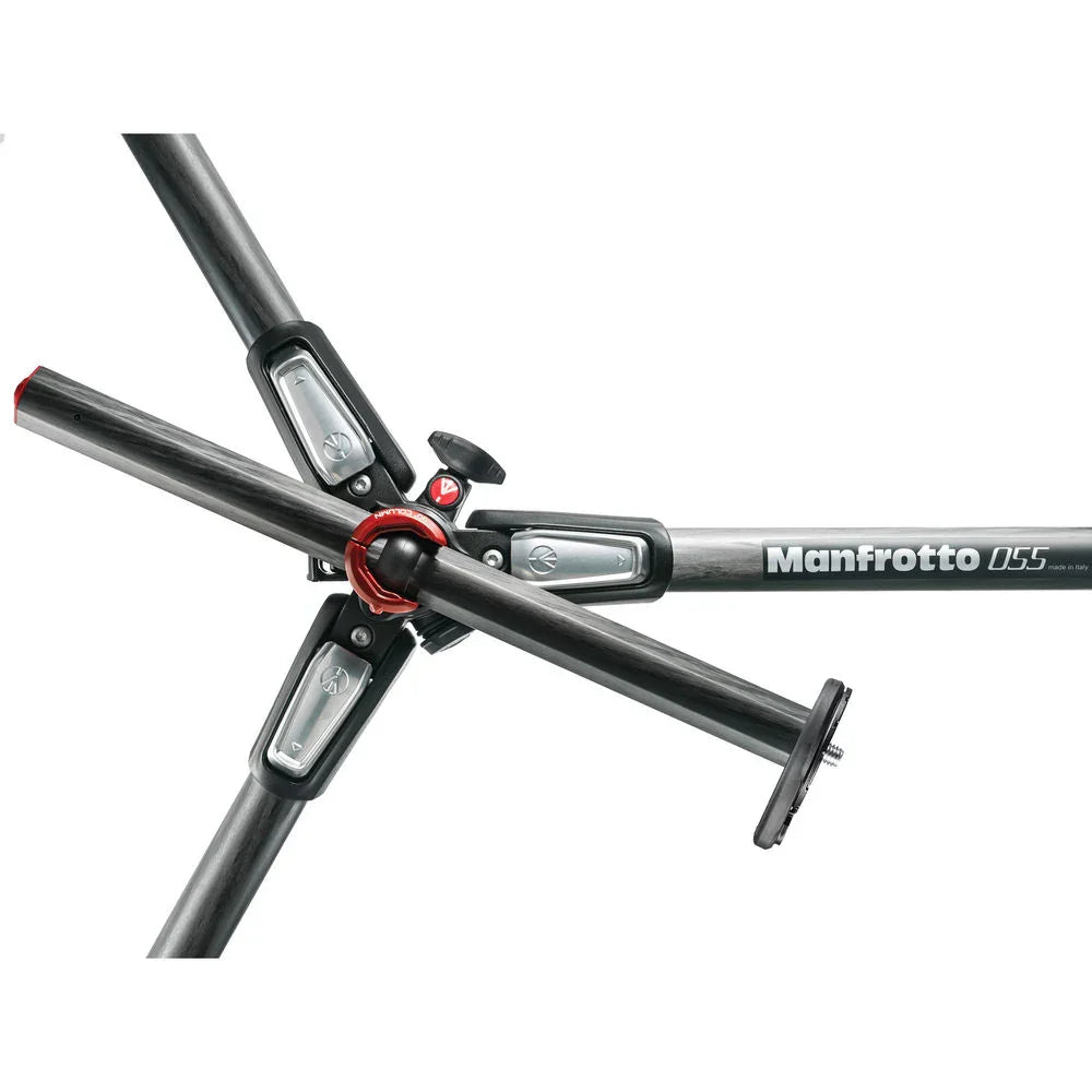 Manfrotto 055 Carbon Fiber 3-Section Tripod with Horizontal Column with XPRO Ball Head Kit at PROCAM | procam.com