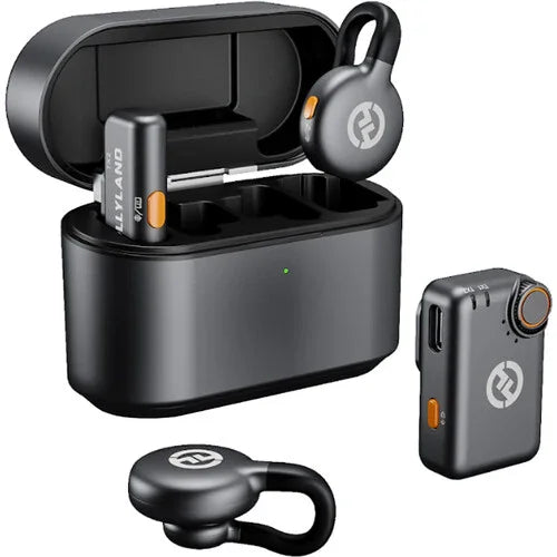 Hollyland LARK M2S Mini Combo 2-Person Wireless Microphone System for Cameras and Mobile Devices (2.4 GHz, Space Gray) at PROCAM | procam.com
