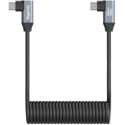 SmallRig USB-C Right Angled-to-Right Angled Coiled Data Cable (13.8") at PROCAM | procam.com