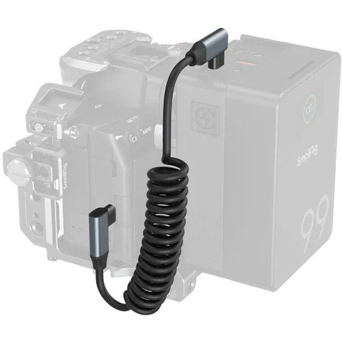 SmallRig USB-C Right Angled-to-Right Angled Coiled Data Cable (13.8") at PROCAM | procam.com