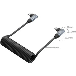 SmallRig USB-C Right Angled-to-Right Angled Coiled Data Cable (13.8") at PROCAM | procam.com