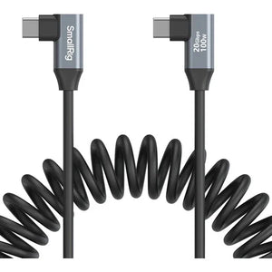SmallRig USB-C Right Angled-to-Right Angled Coiled Data Cable (13.8") at PROCAM | procam.com